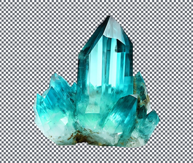 Magnificent Aquamarine isolated on transparent background