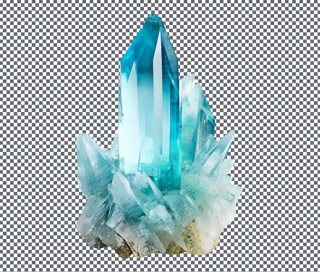 PSD magnificent aquamarine isolated on transparent background