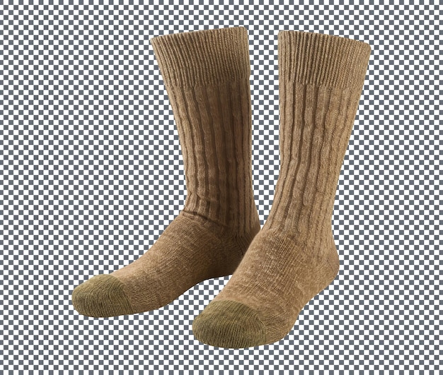 Magnificent and Beautiful Wool Blend Textured Socks isolated on transparent background