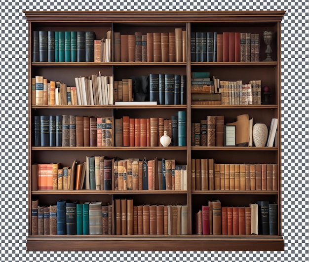 Magnificent Bookshelves isolated on transparent background