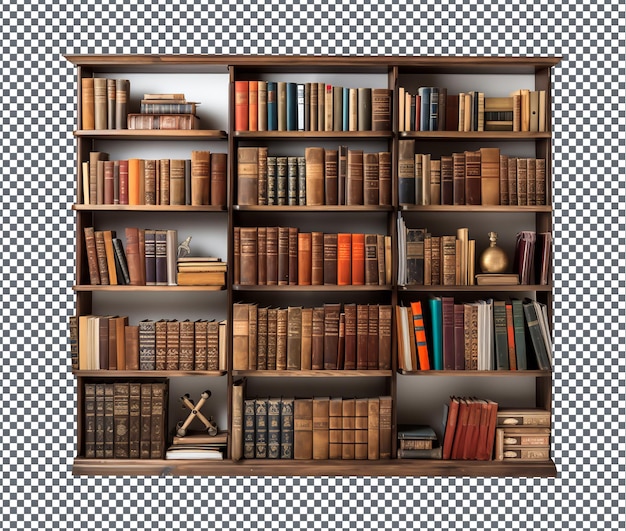 Magnificent Bookshelves isolated on transparent background