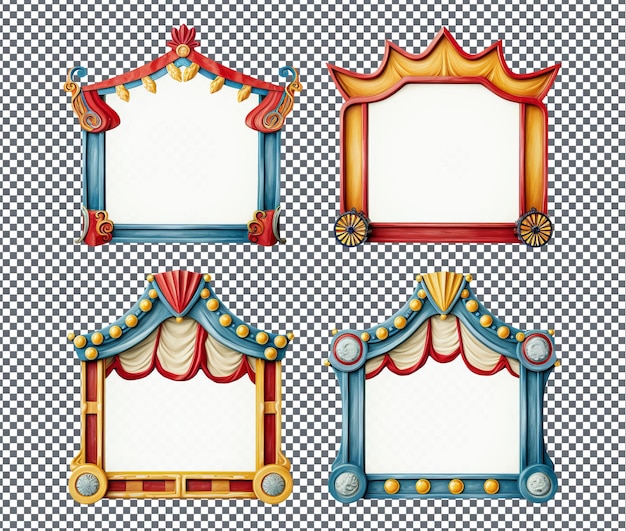 Magnificent Booth Carnival Frames isolated on transparent background