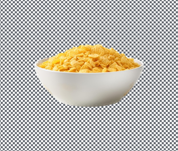 Magnificent bowl filled with Special K isolated on transparent background