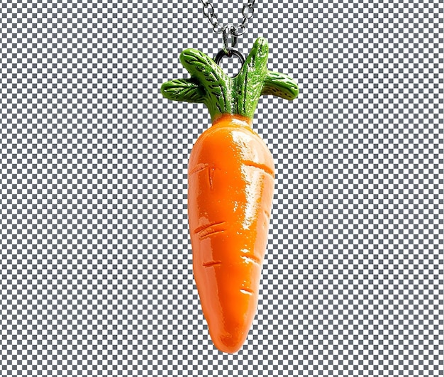 Magnificent Carrot shaped Teething Necklace isolated on transparent background