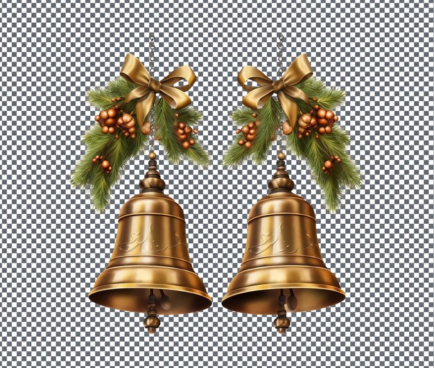 Magnificent Christmas Bells isolated on transparent background