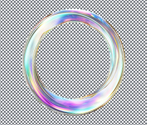 PSD magnificent circle holographic isolated on transparent background