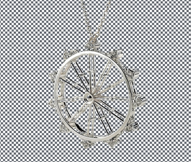 PSD magnificent ferris wheel necklace isolated on transparent background