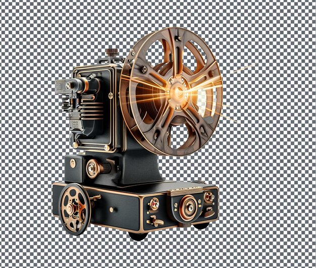 PSD magnificent film projector isolated on transparent background