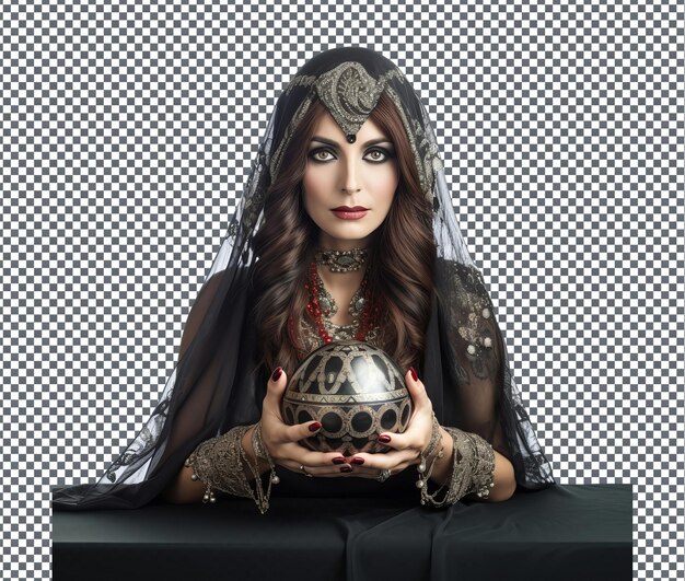 PSD magnificent fortune teller isolated on transparent background