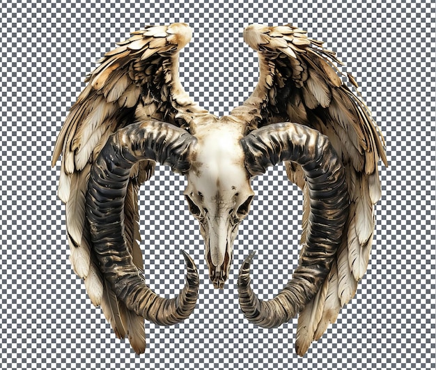 PSD magnificent hallowed horn of angelic isolated on transparent background