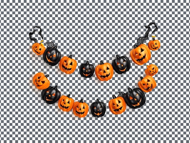 Magnificent Halloween Garland isolated on transparent background