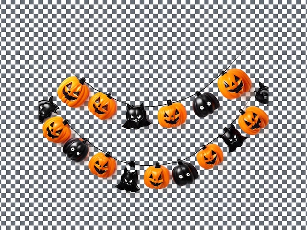 Magnificent Halloween Garland isolated on transparent background