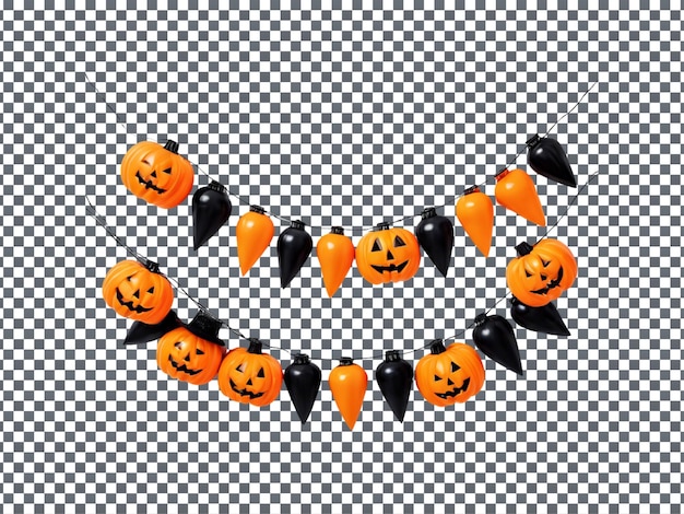 Magnificent Halloween Garland isolated on transparent background