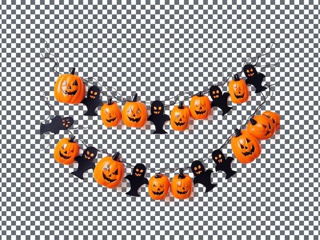 Magnificent Halloween Garland isolated on transparent background