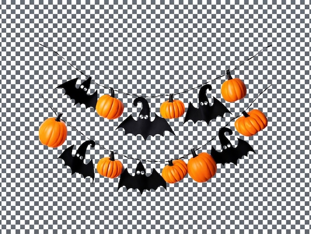 Magnificent Halloween Garland isolated on transparent background