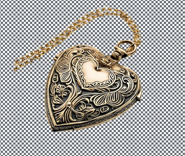 PSD magnificent love locket isolated on transparent background