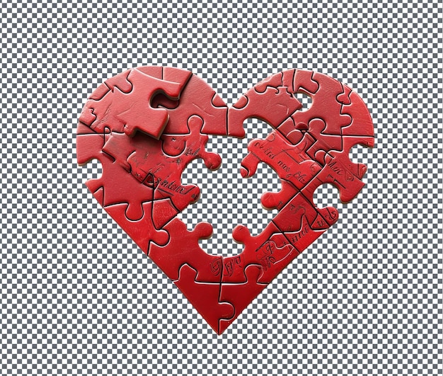 PSD magnificent love missing piece isolated on transparent background