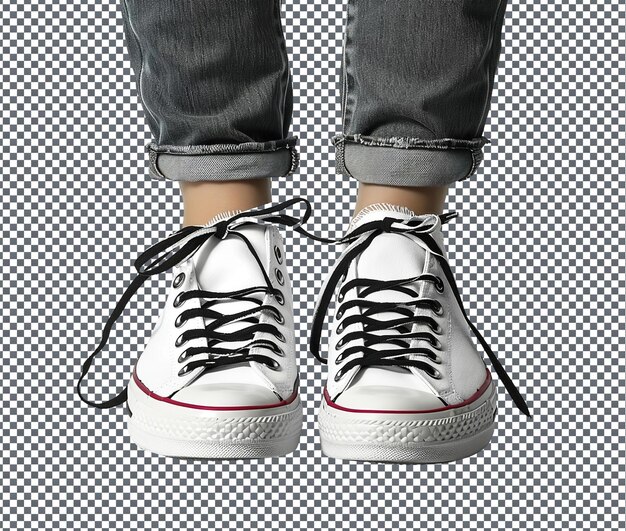 PSD magnificent matching couples sneakers isolated on transparent background