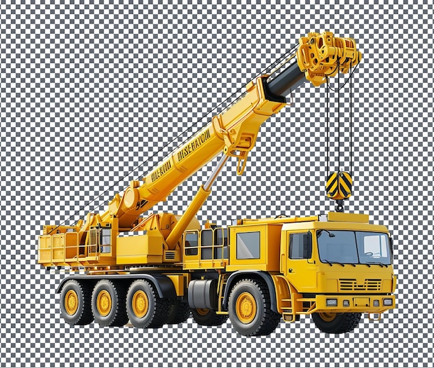 PSD magnificent mobile crane isolated on transparent background