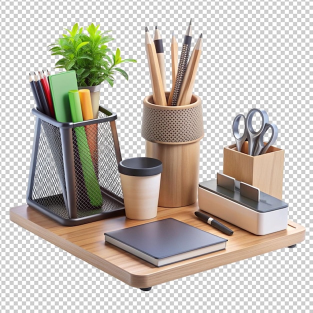 magnificent modern office desk accessories isolate