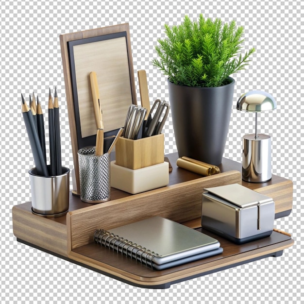 magnificent modern office desk accessories isolated