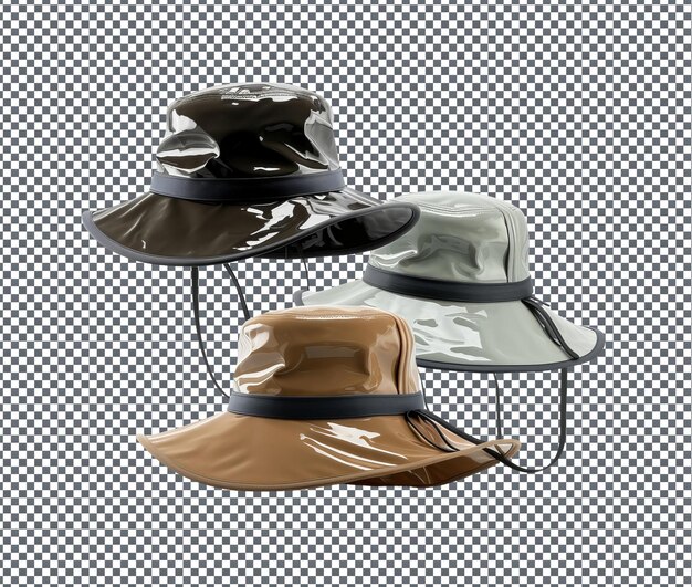 Magnificent Rain Hats isolated on transparent background