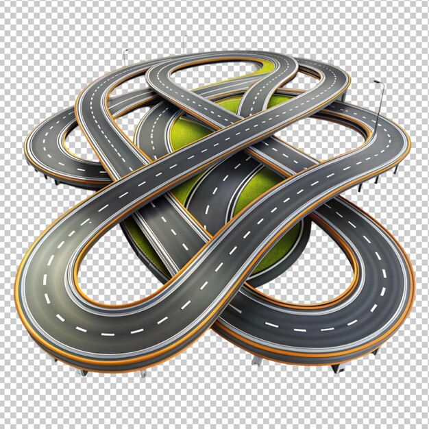 PSD magnificent road network isolated