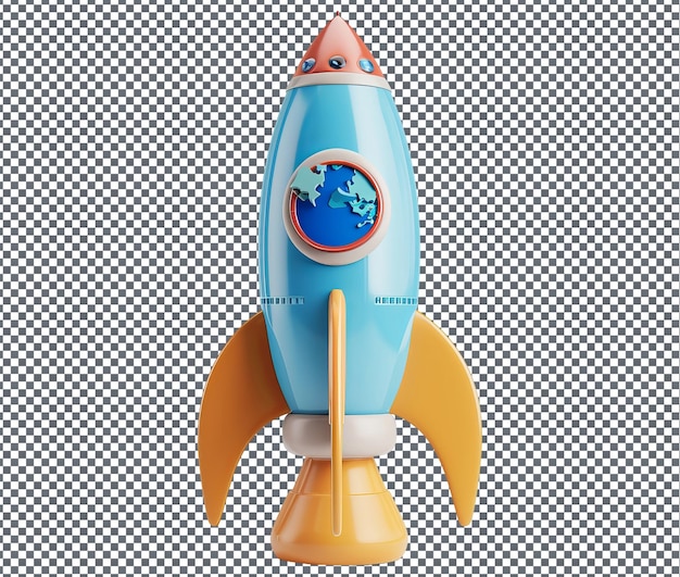 PSD magnificent rocket isolated on transparent background