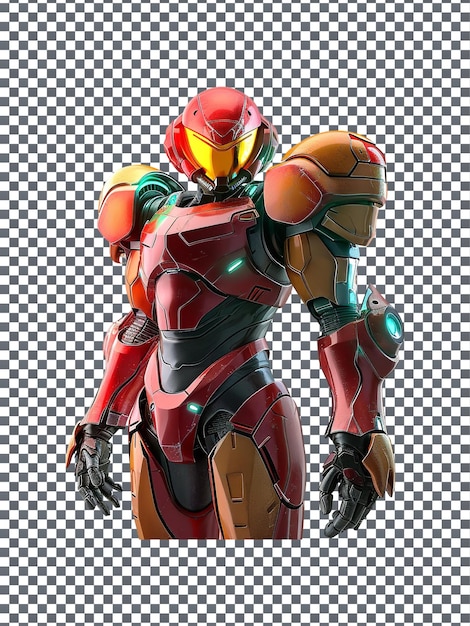 Magnificent Samus Aran Metroid isolated on transparent background