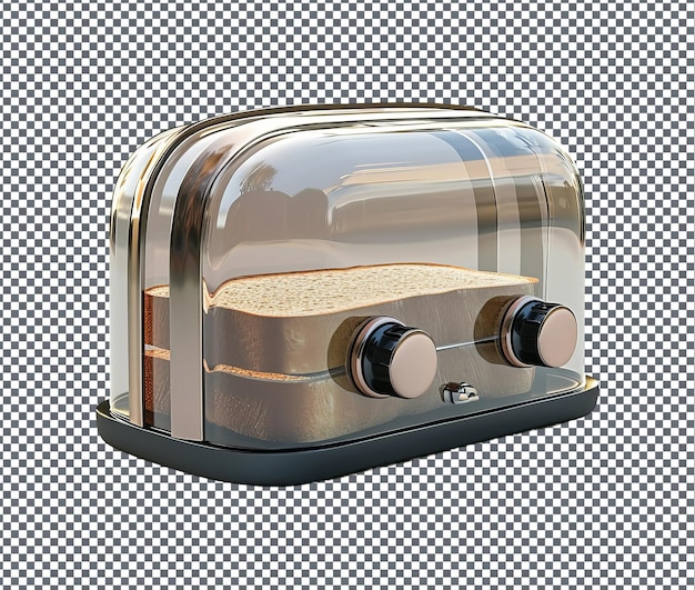 PSD magnificent transparent toaster isolated on transparent background