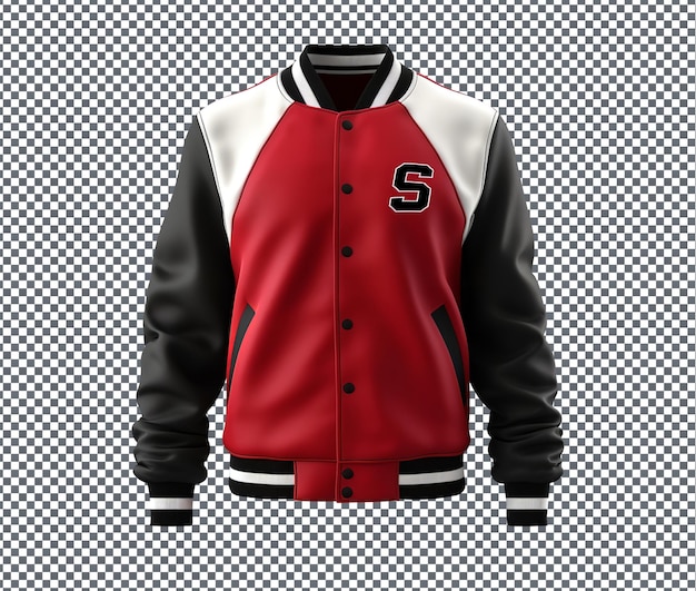 PSD magnificent varsity jacket isolated on transparent background