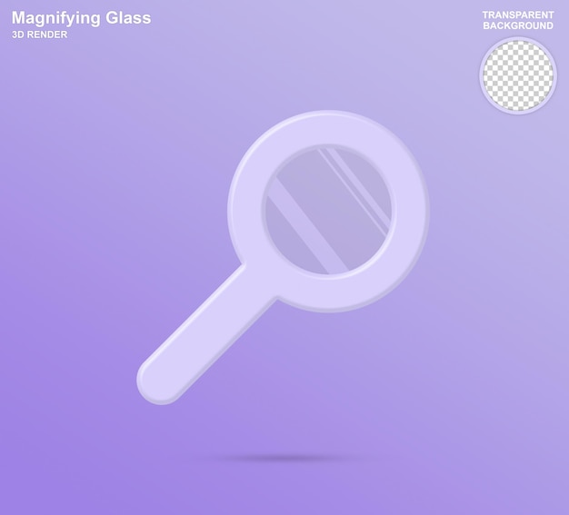 Magnifying glass icon 3d