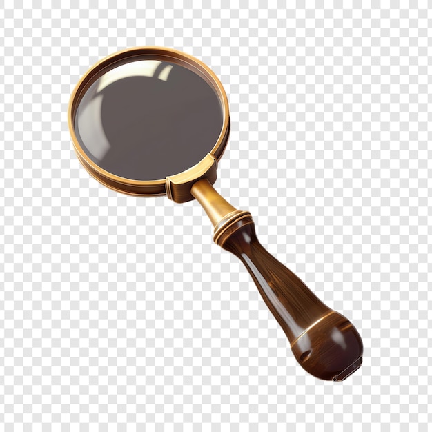 a magnifying glass is on a white background