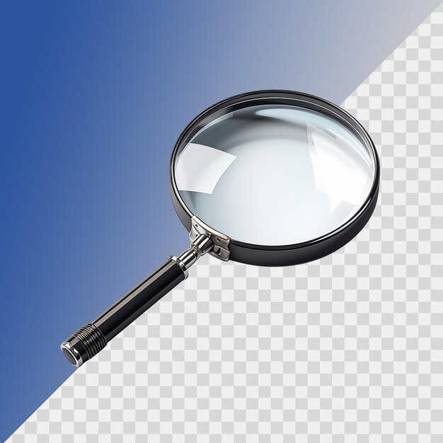 Magnifying glass isolated on transparent background