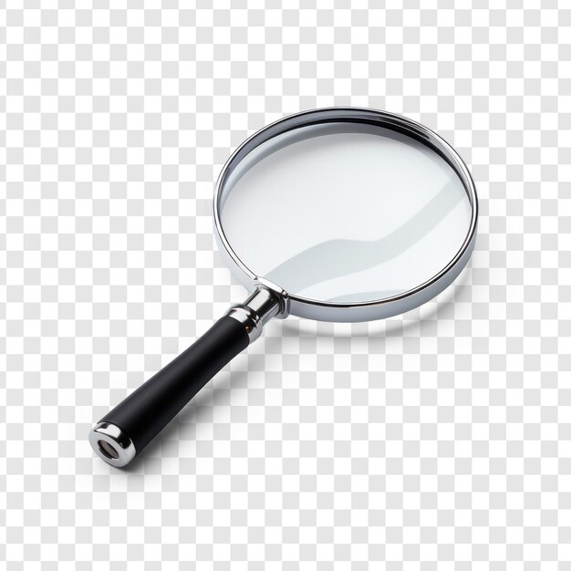 PSD magnifying glass on transparency background psd