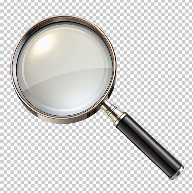 PSD magnifying glass on transparent background