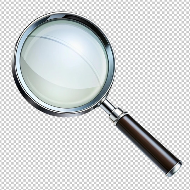 PSD magnifying glass on transparent background