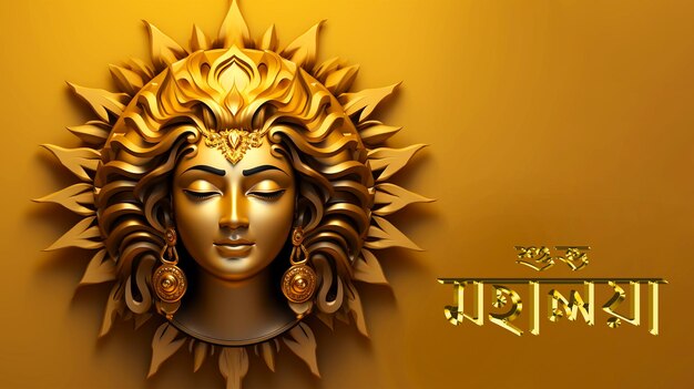 PSD mahalaya creative social media post for durga puja celebration