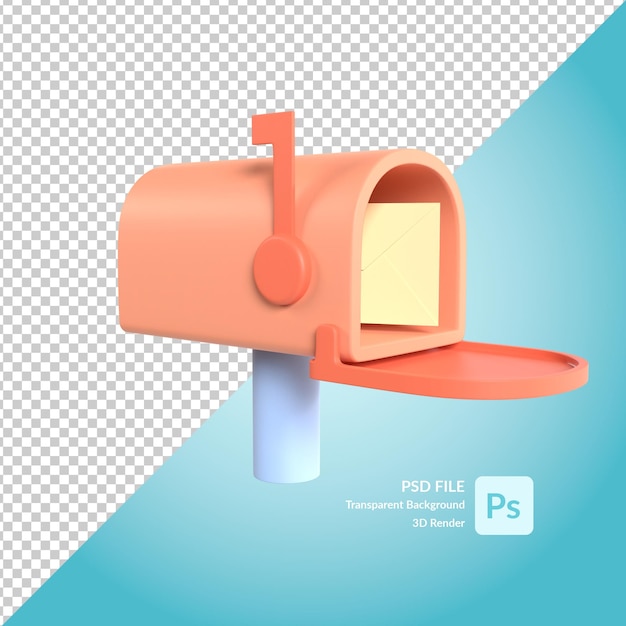 mail box 3d illustration rendering