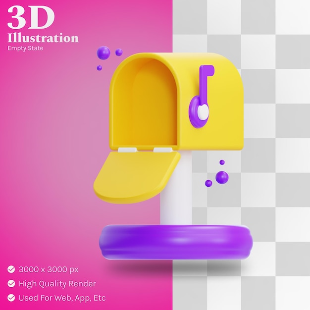 Mail box Illustration 3d