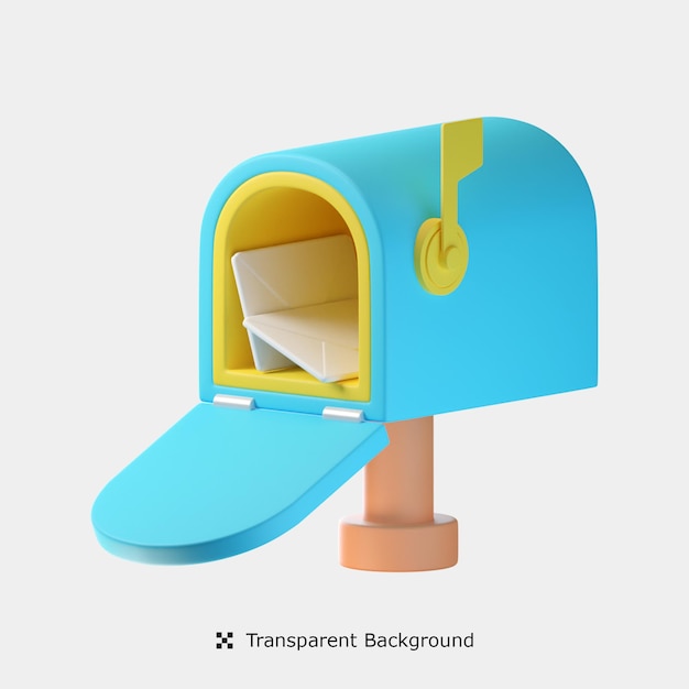 Mailbox 3d icon illustration