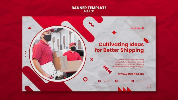 PSD mailer banner template design