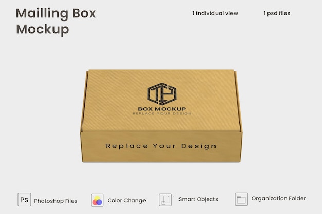 Mailing box mockup Premium Psd