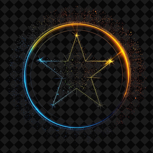 PSD main sequence star neon main sequence star inside a silhouet png y2k neon space designs