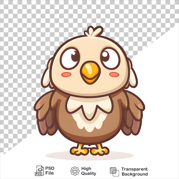 Majestic Cartoon Eagle with a Bright Yellow Beak