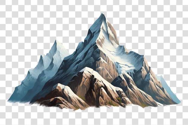 Majestic snowcapped mountain illustration