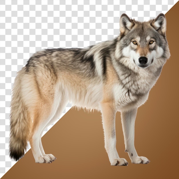 Majestic wolf isolated background