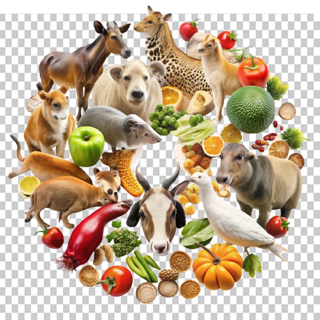 make the right choice connect animal with their on transparent background