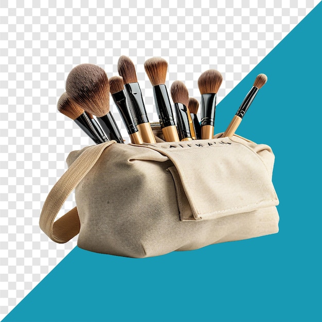 Makeup Bag transparent background isolated image generative AI