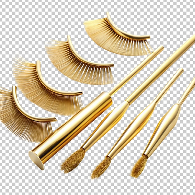 PSD makeup brushes in a group on transparent background